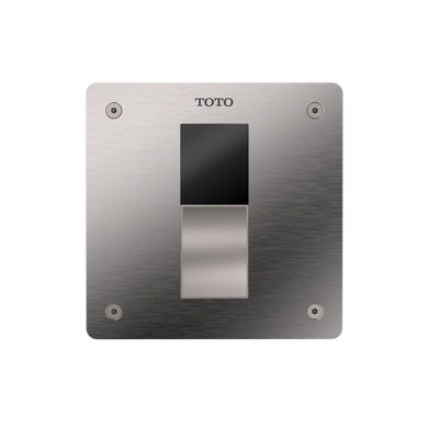 TOTO Ecopower 1.6 gpf Touchless 4" x 4" Flush Valve Back Spud Wall in Stainless Steel