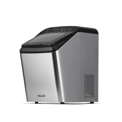 Newair 30 Lb. Countertop Nugget Ice Maker with Slim, Space-Saving Design, Self-Cleaning Function, Automatic Water Line and Refillable Water Tank, Perfect for Kitchens, Offices, Boats, and More (NIM030SS00)