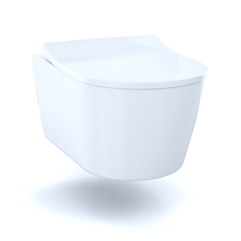 TOTO RP D-Shape 0.9 gpf & 1.28 gpf Wall-Hung Toilet in Cotton White