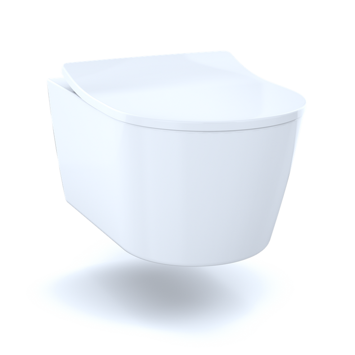 TOTO RP D-Shape 0.9 gpf & 1.28 gpf Wall-Hung Toilet in Cotton White