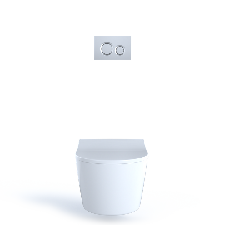 TOTO RP D-Shape 0.9 gpf & 1.28 gpf Wall-Hung Toilet in Cotton White