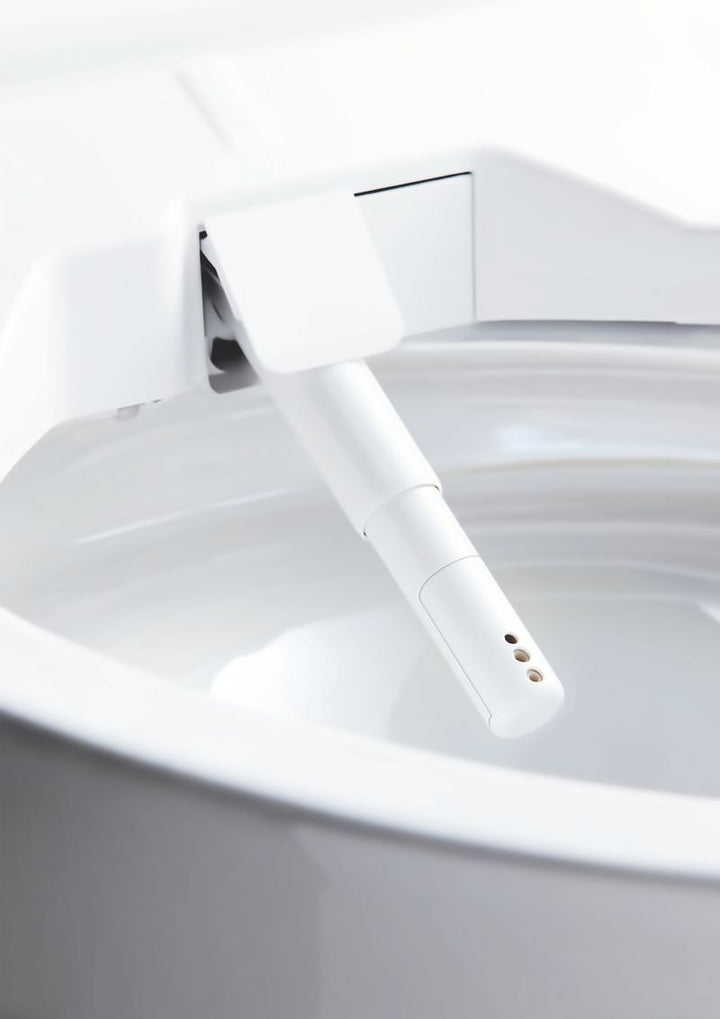 TOTO Washlet A100 Elongated Electronic Soft-Close Bidet Seat in Cotton White