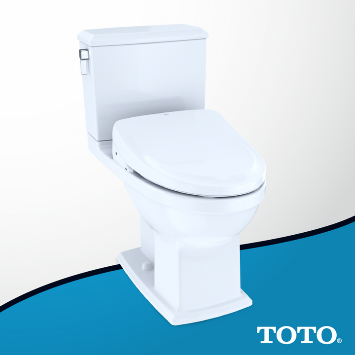 TOTO Washlet S550e Elongated Electronic Classic Bidet Seat in Cotton White