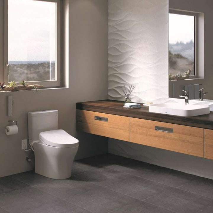 TOTO Washlet S550e Elongated Electronic Contemporary Bidet Seat in Cotton White