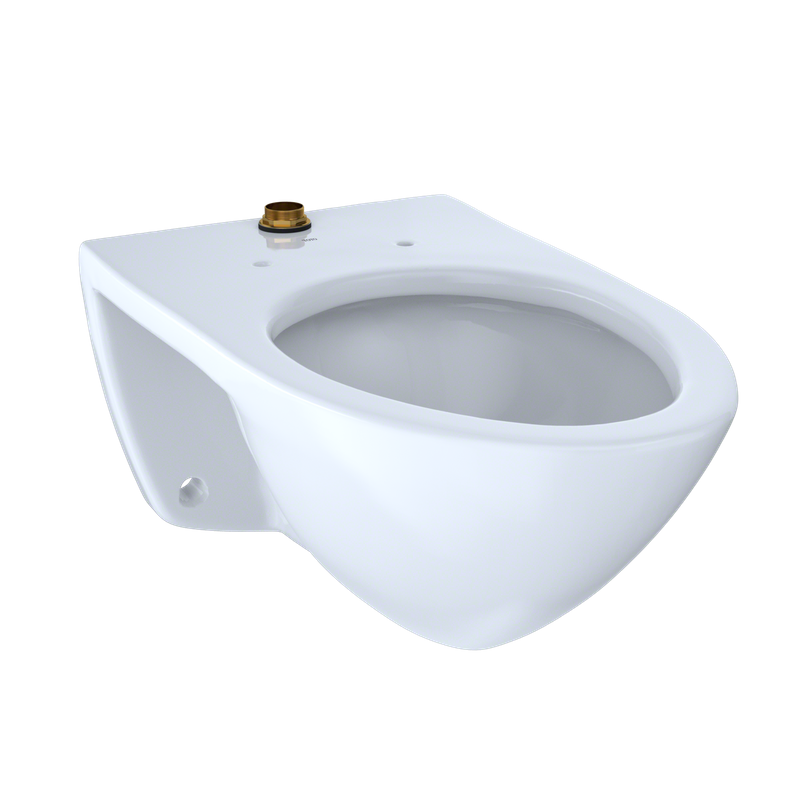 TOTO Commercial Flushometer Top Spud Elongated Bowl Wall-Hung Toilet, CeFiONtect Ceramic Glaze Available, 1.0/1.28/1.6 GPF - CT708U