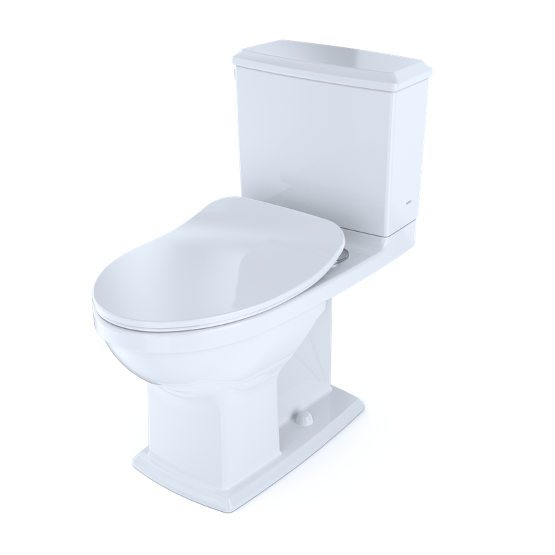 TOTO Connelly Elongated 0.9 gpf 1.28 gpf Two-Piece Toilet in Cotton White