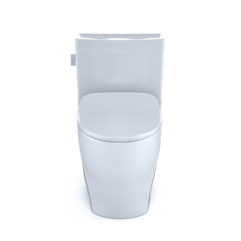 TOTO Legato Elongated One-Piece Toilet with Slim Seat in Cotton White