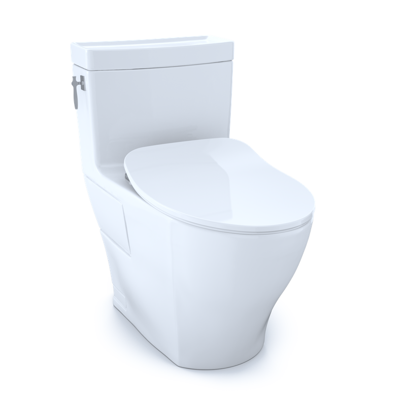 TOTO Aimes Slim Elongated SoftClose Seat  One-Piece High-Efficiency Toilet, 1.28 GPF - MS626234CEFG