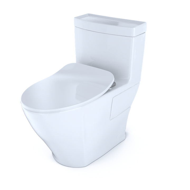 TOTO Aimes Slim Elongated SoftClose Seat  One-Piece High-Efficiency Toilet, 1.28 GPF - MS626234CEFG