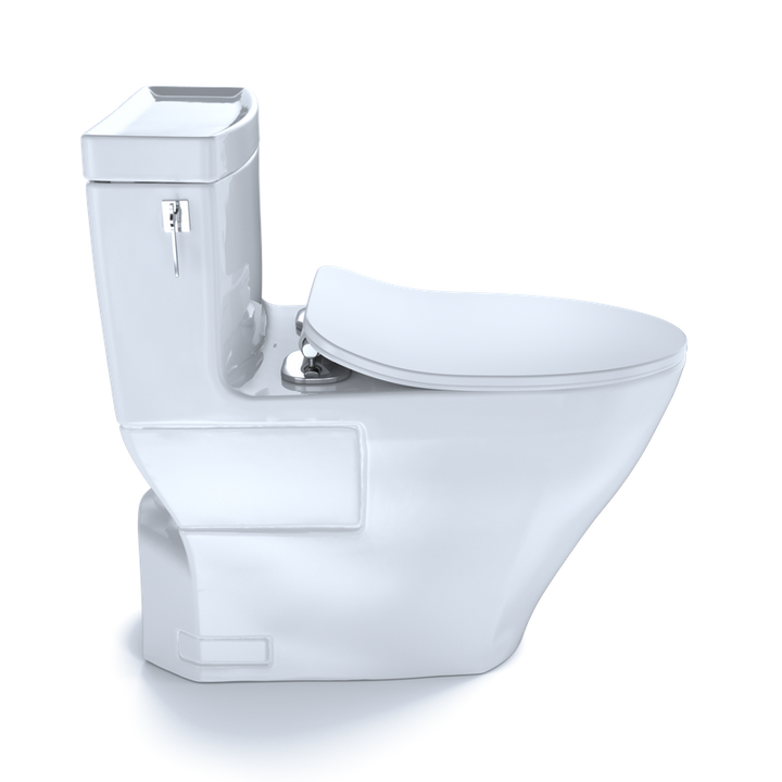 TOTO Aimes Slim Elongated SoftClose Seat  One-Piece High-Efficiency Toilet, 1.28 GPF - MS626234CEFG