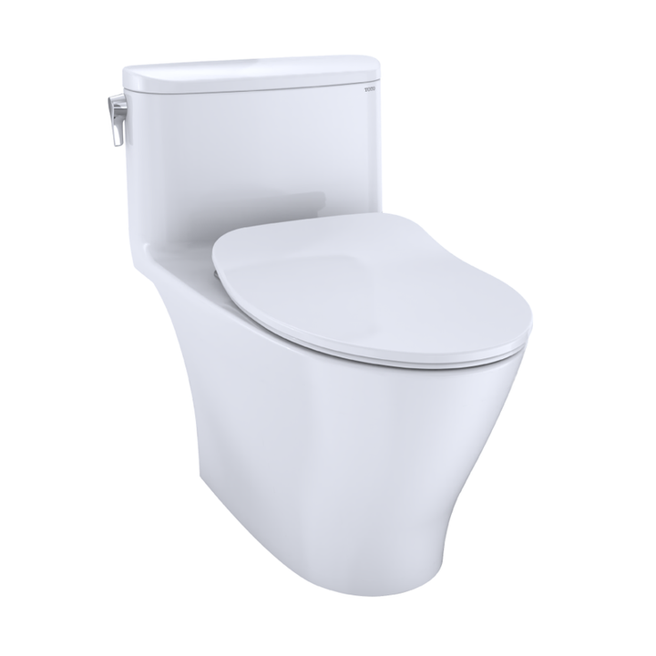 TOTO Nexus Elongated 1.0 gpf One-Piece Toilet with Slim Seat in Cotton White