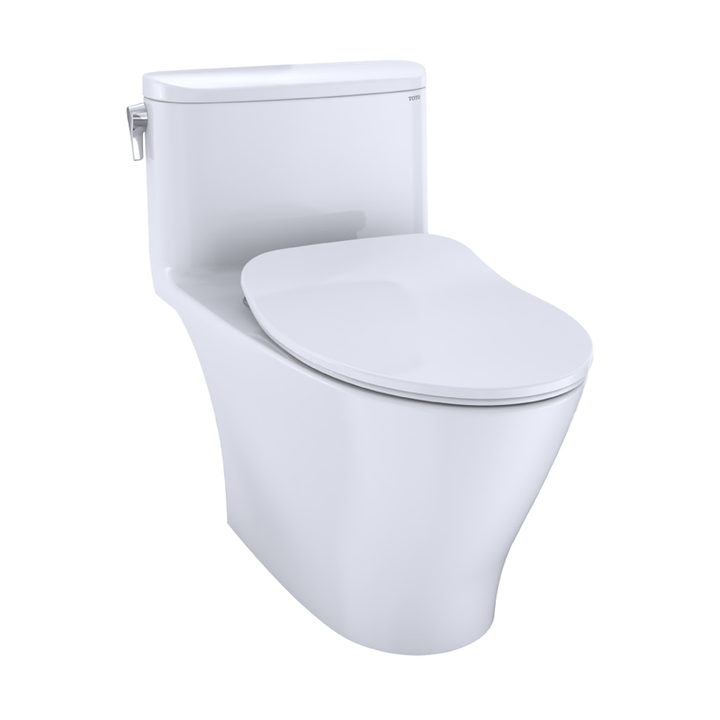 TOTO Nexus Elongated 1.0 gpf One-Piece Toilet with Slim Seat in Cotton White