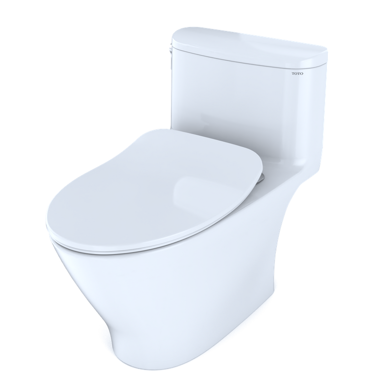 TOTO Nexus Elongated 1.0 gpf One-Piece Toilet with Slim Seat in Cotton White