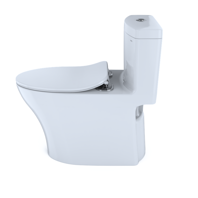 TOTO Aquia IV Elongated Bowl-Slim Seat Dual-Flush One-Piece Toilet, 1.0 & 0.8 GPF, Washlet+ Compatible, Universal Height - MS646234CUMFG