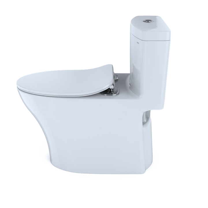 TOTO Aquia IV Elongated Bowl-Slim Seat Dual-Flush One-Piece Toilet, 1.0 & 0.8 GPF, Washlet+ Compatible, Universal Height - MS646234CUMFG