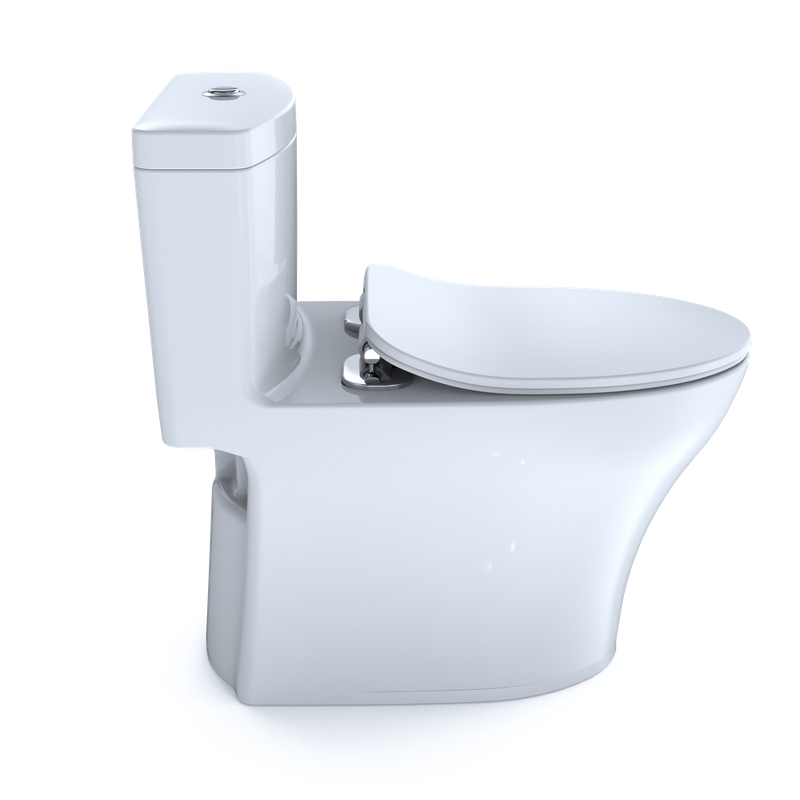 TOTO Aquia IV Elongated Bowl-Slim Seat Dual-Flush One-Piece Toilet, 1.0 & 0.8 GPF, Washlet+ Compatible, Universal Height - MS646234CUMFG