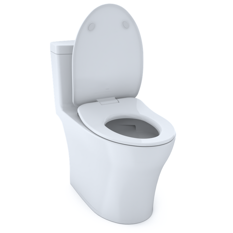 TOTO Aquia IV Elongated Bowl-Slim Seat Dual-Flush One-Piece Toilet, 1.0 & 0.8 GPF, Washlet+ Compatible, Universal Height - MS646234CUMFG