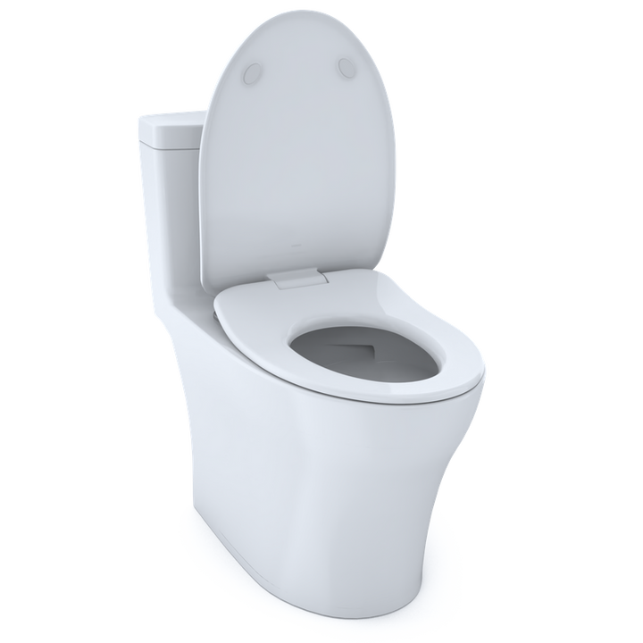 TOTO Aquia IV Elongated Bowl-Slim Seat Dual-Flush One-Piece Toilet, 1.0 & 0.8 GPF, Washlet+ Compatible, Universal Height - MS646234CUMFG