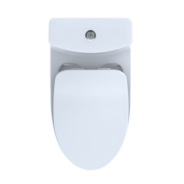 TOTO Aquia IV Elongated Bowl-Slim Seat Dual-Flush One-Piece Toilet, 1.0 & 0.8 GPF, Washlet+ Compatible, Universal Height - MS646234CUMFG