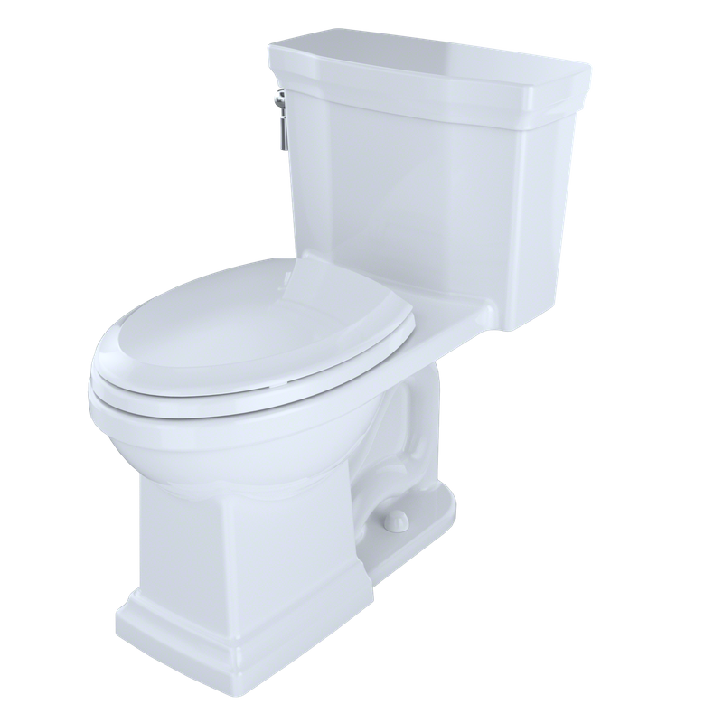 TOTO Promenade II Elongated 1.0 gpf Right Hand Lever One-Piece Toilet in Cotton White