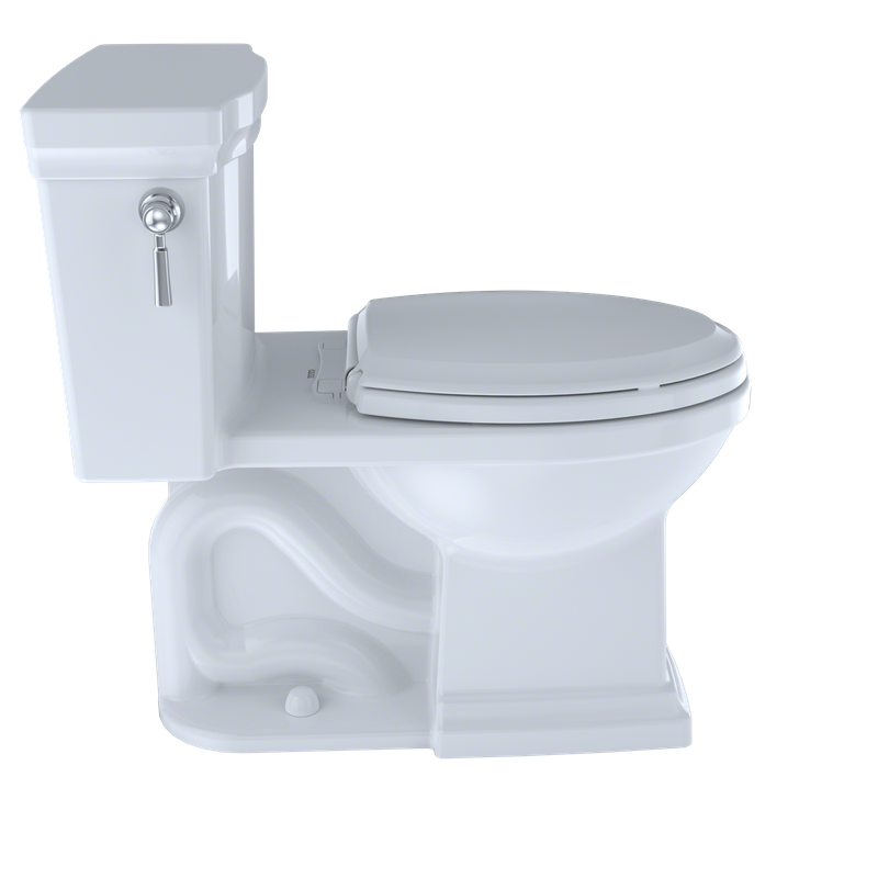 TOTO Promenade II Elongated 1.0 gpf Right Hand Lever One-Piece Toilet in Cotton White