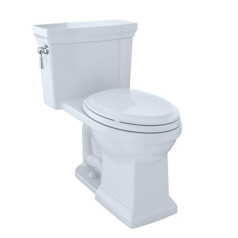 TOTO Promenade II Elongated 1.0 gpf Right Hand Lever One-Piece Toilet in Cotton White