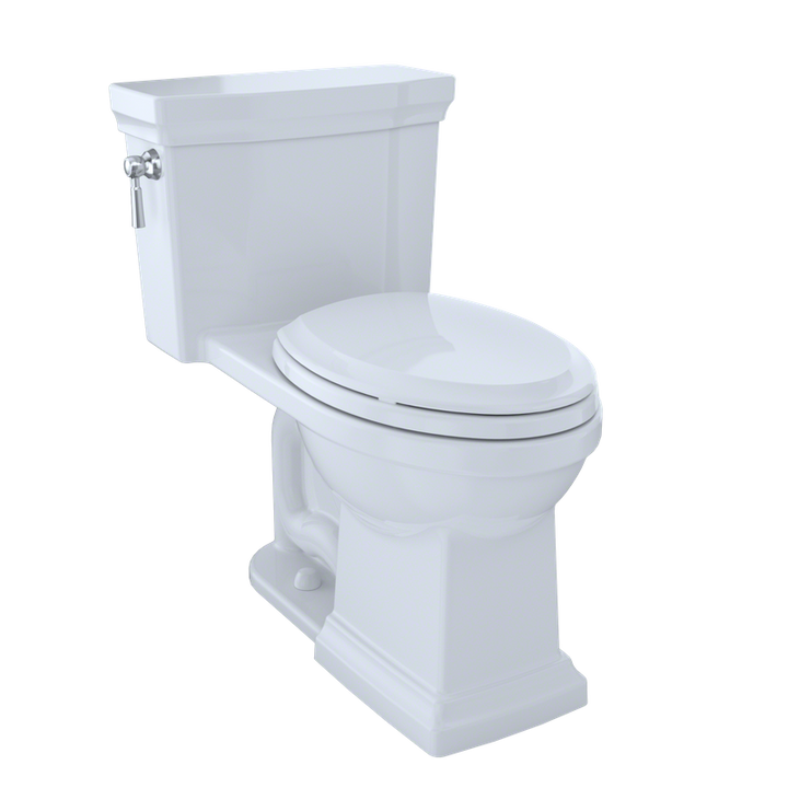 TOTO Promenade II Elongated 1.0 gpf Right Hand Lever One-Piece Toilet in Cotton White