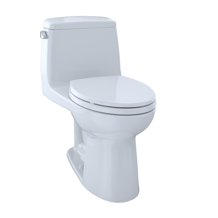 TOTO Eco UltraMax Elongated One-Piece Toilet in Cotton White with CeFiONtect