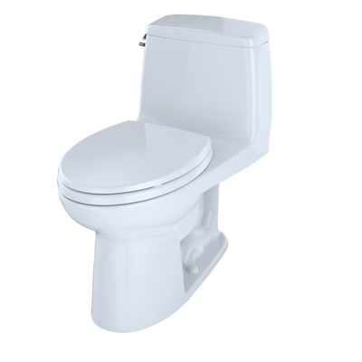 TOTO Eco UltraMax Elongated One-Piece Toilet in Cotton White with CeFiONtect
