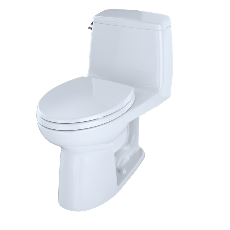 TOTO Eco UltraMax Elongated One-Piece Toilet in Cotton White with CeFiONtect