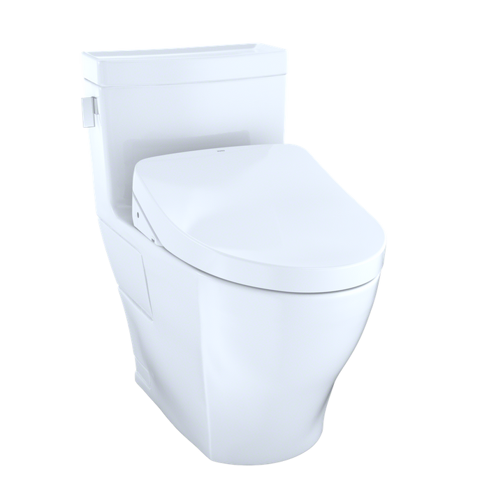 TOTO Legato Elongated One-Piece Toilet with Washlet+ S500e Auto Flush in Cotton White