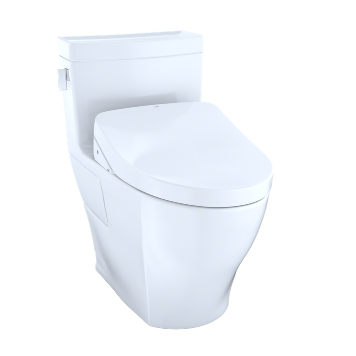 TOTO Legato Elongated One-Piece Toilet with Washlet+ S550e in Cotton White