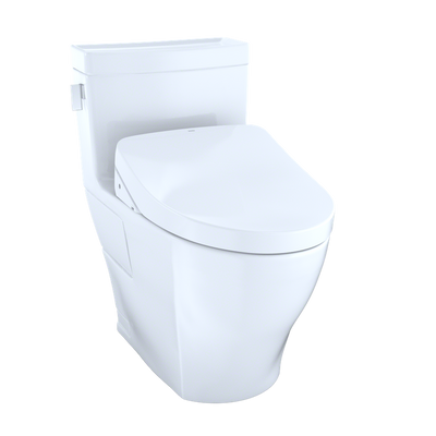 TOTO Legato Elongated One-Piece Toilet with Washlet+ S550e Auto Flush in Cotton White