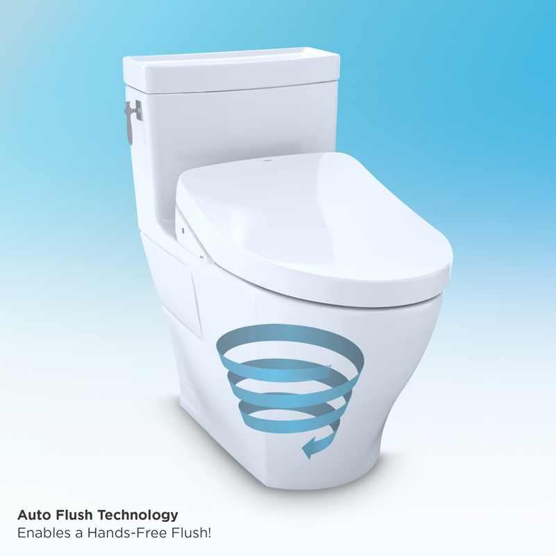 TOTO Aimes Elongated WASHLET+ S500e One-Piece Toilet, 1.28 GPF - MW6263046CEFG