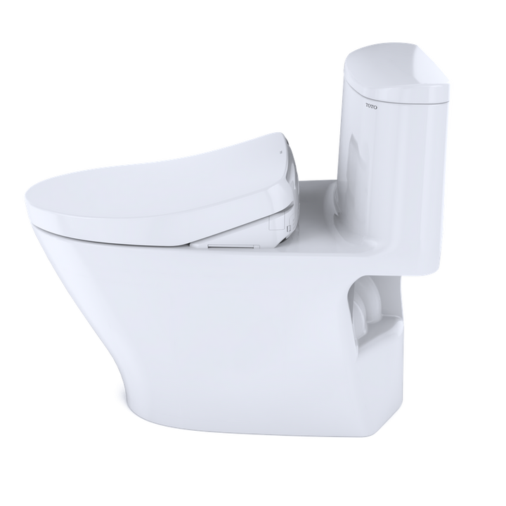 TOTO Nexus Elongated 1.28 gpf One-Piece Toilet with Washlet+ S500e in Cotton White