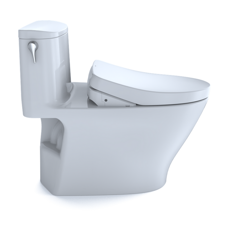 TOTO Nexus Elongated 1.28 gpf One-Piece Toilet with Washlet+ S500e in Cotton White