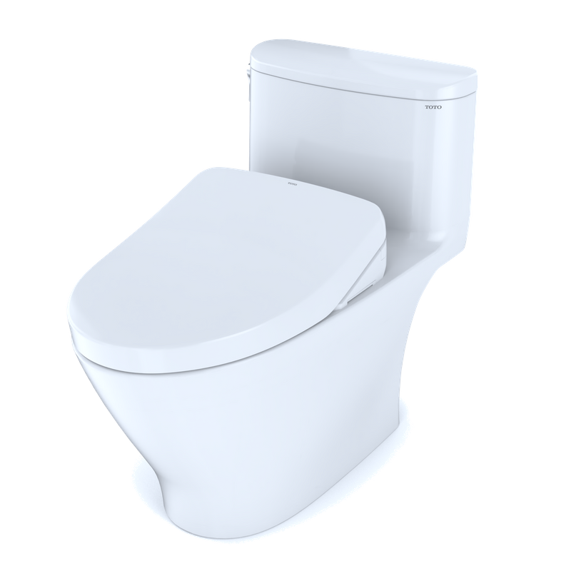 TOTO Nexus Elongated 1.28 gpf One-Piece Toilet with Washlet+ S500e in Cotton White