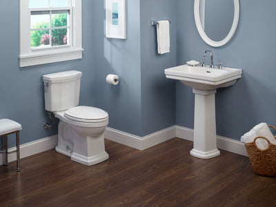 TOTO Promenade II Elongated 1.28 gpf Right Hand Lever Two-Piece Toilet in Cotton White