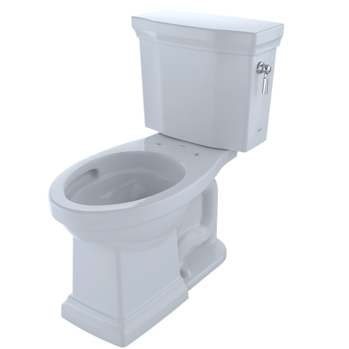 TOTO Promenade II Elongated 1 gpf Right Hand Lever Two-Piece Toilet in Cotton White