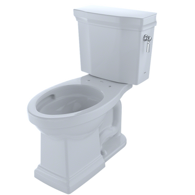 TOTO Promenade II Elongated 1 gpf Right Hand Lever Two-Piece Toilet in Cotton White