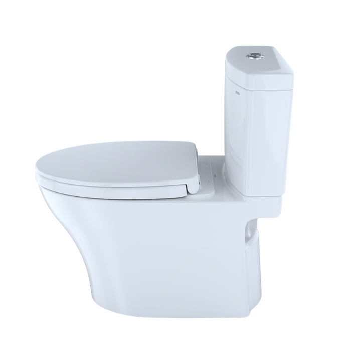 TOTO Aquia IV Elongated Bowl-Less Seat Dual-Flush Two-Piece Toilet, 1.28 & 0.8 GPF - CST446CEMG