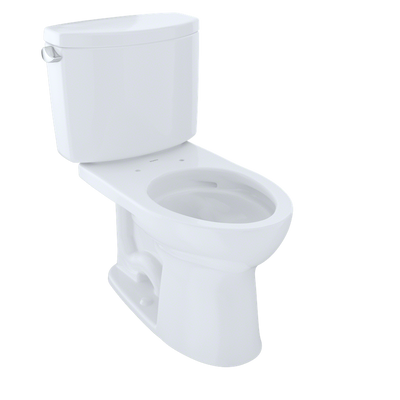 TOTO Drake II Elongated 1.28 gpf Two-Piece Toilet in Cotton White