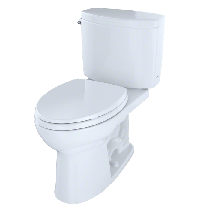 TOTO Drake II Elongated 1.28 gpf Two-Piece Toilet in Cotton White