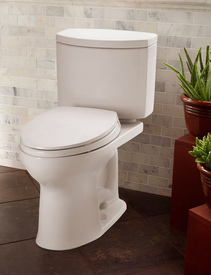 TOTO Drake II Elongated 1 gpf Two-Piece Toilet in Cotton White