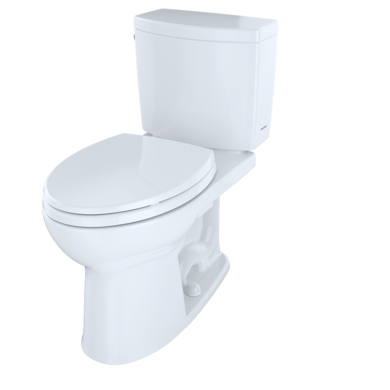 TOTO Drake II Elongated 1 gpf Two-Piece Toilet in Cotton White