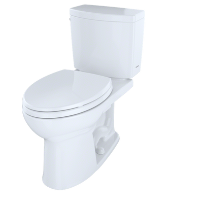 TOTO Drake II Elongated 1 gpf Two-Piece Toilet in Cotton White