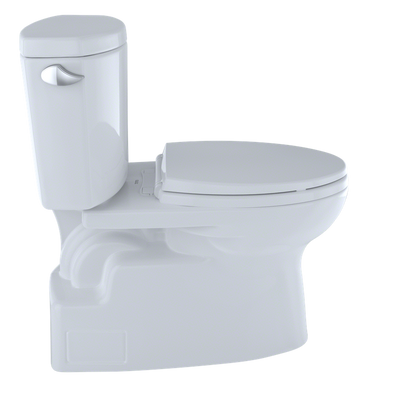 TOTO Vespin II Elongated 1.28 gpf Right Hand Lever Two-Piece Toilet in Cotton White