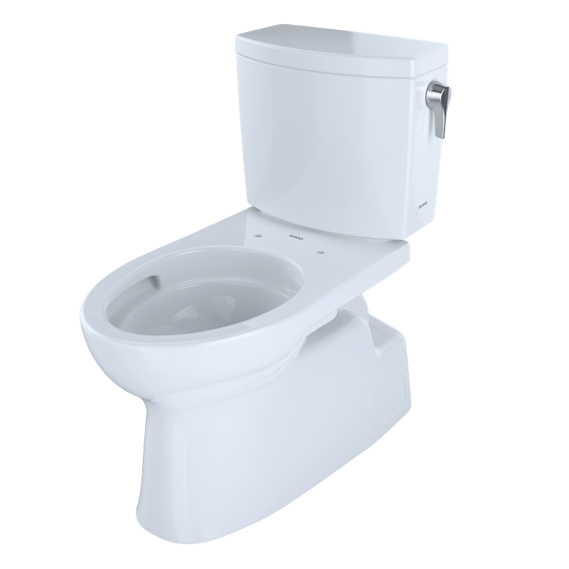 TOTO Vespin II Elongated 1 gpf Right Hand Lever Two-Piece Toilet in Cotton White