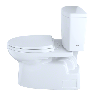 TOTO Vespin II Elongated 1 gpf Right Hand Lever Two-Piece Toilet in Cotton White