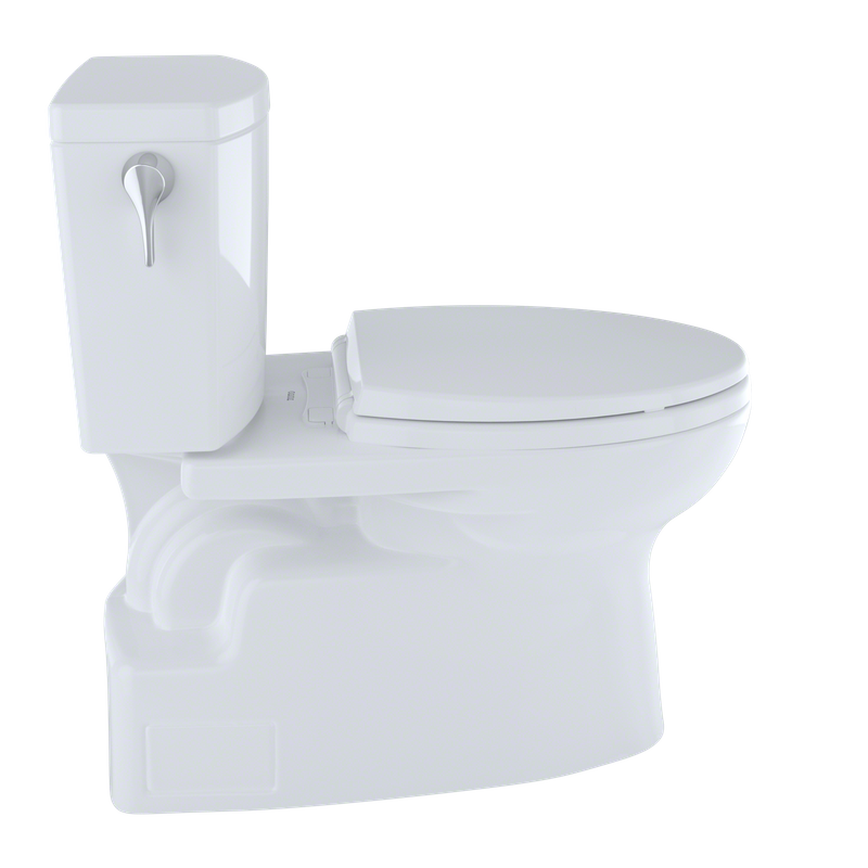 TOTO Vespin II Elongated 1 gpf Right Hand Lever Two-Piece Toilet in Cotton White